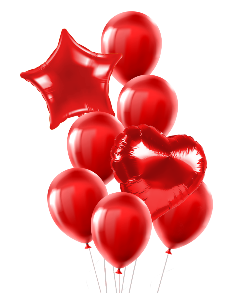 Set de Globos 8 pcs. Rojo - El Cotillonero