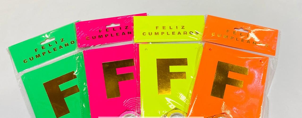 Guirnalda De Feliz Cumpleaños Fluo x 1 - El Cotillonero