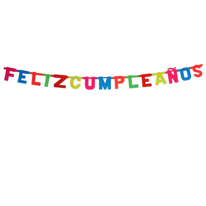 Guirnalda De Feliz Cumpleaños Fluo x 1 - El Cotillonero