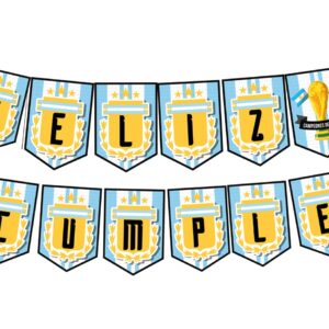 Banderin Feliz Cumple Campeones x1