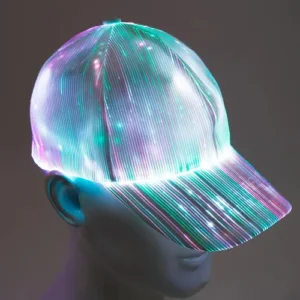 Gorra Led USB Fiber Optic Blanca x1