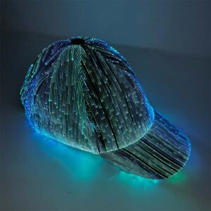Gorra Led USB Fiber Optic Negra x1